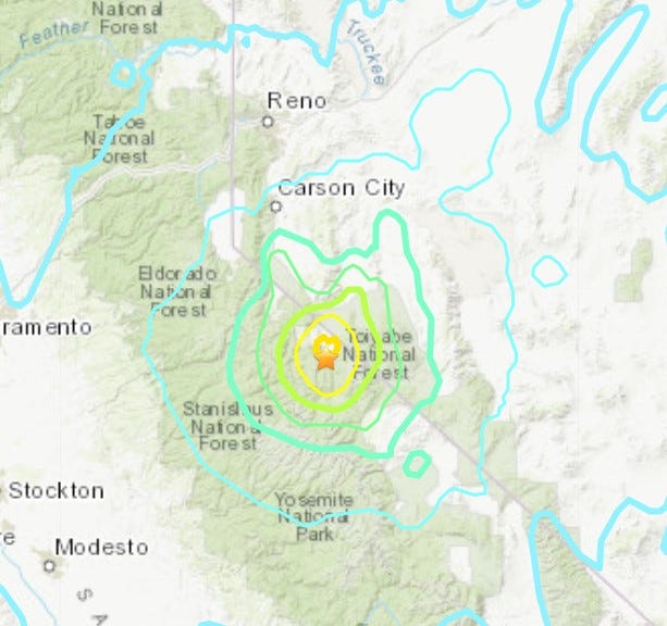 5.9 Magnitude Earthquake Strikes California-Nevada Border In US