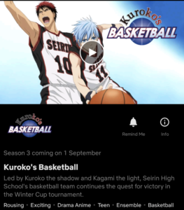 ‘Kuroko’s Basketball’ Season 3