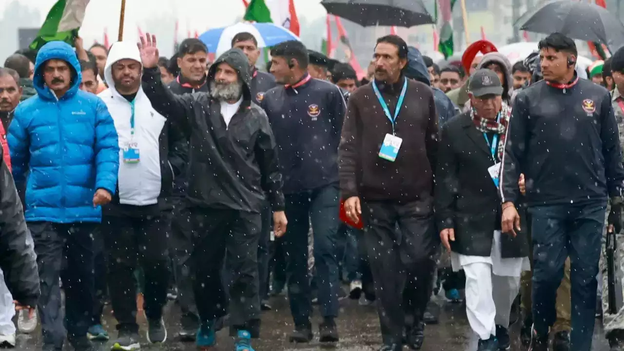 Rahul Gandhi In Jacket, A First This Winter, As Yatra Enters Kashmir